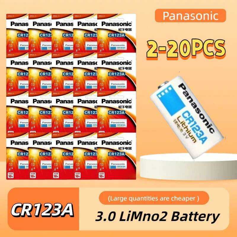 C 2-20Pcs Original 123 Lithium 3V Arlo Camera Battery Cr123a Cr17345 Dl123a El123a 123A