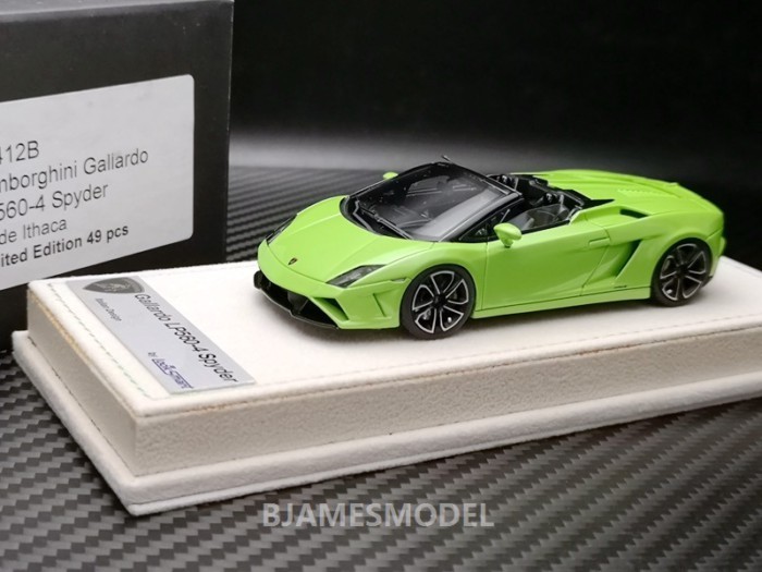 Ready Stock Looksmart 1/43 Lamborghini Galado LP560-4 Convertible Italian Green Ready Stock