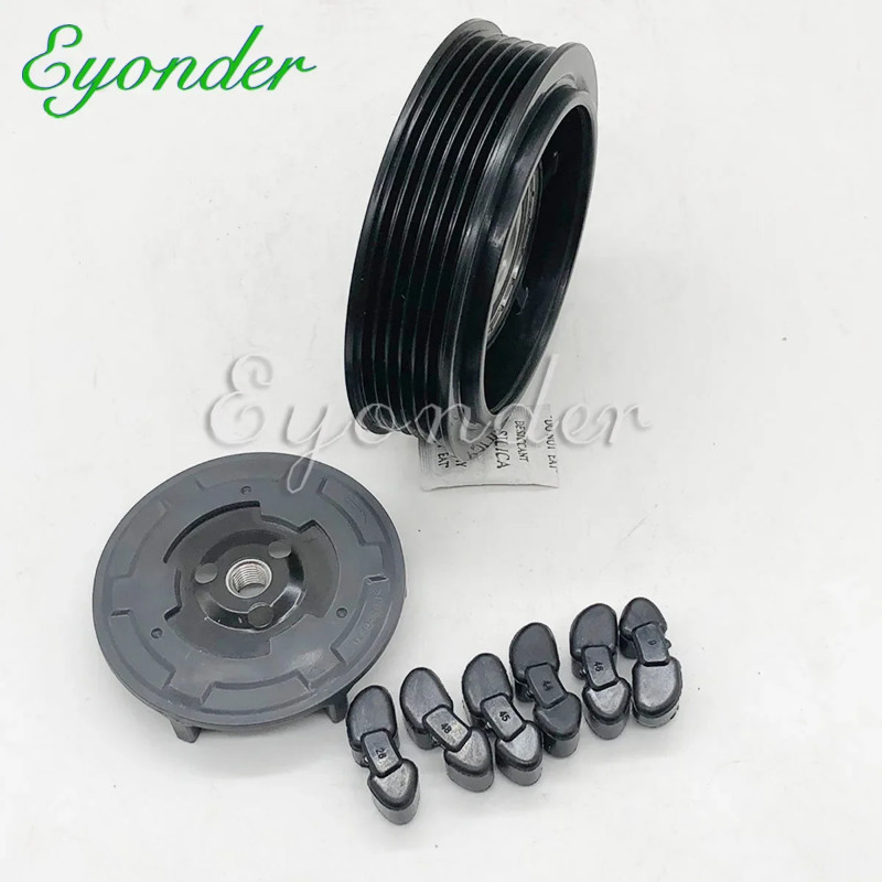 AC Compressor Clutch Pulley for Denso 6SEU14C For AUDI A4 B6 B7 3.2 S4 RS4 A8 2.8 3.2 Q7 3.0 VW TOU