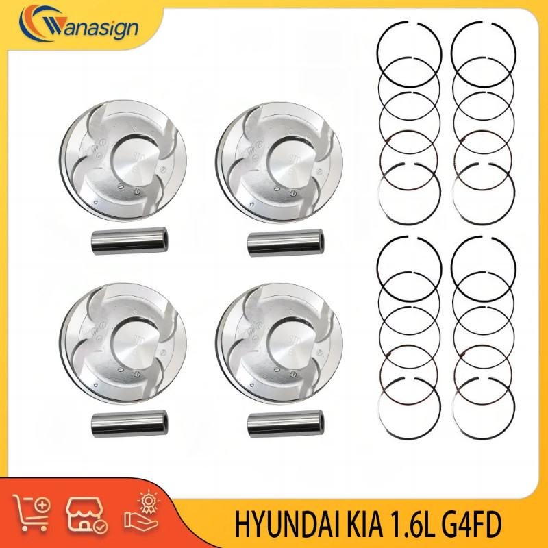 STD Piston Kit For Hyundai KIA i30 i40 ix35 TUCSON VELOSTER CARENS PRO CEED SOUL SPORTAGE 1.6L L4 1