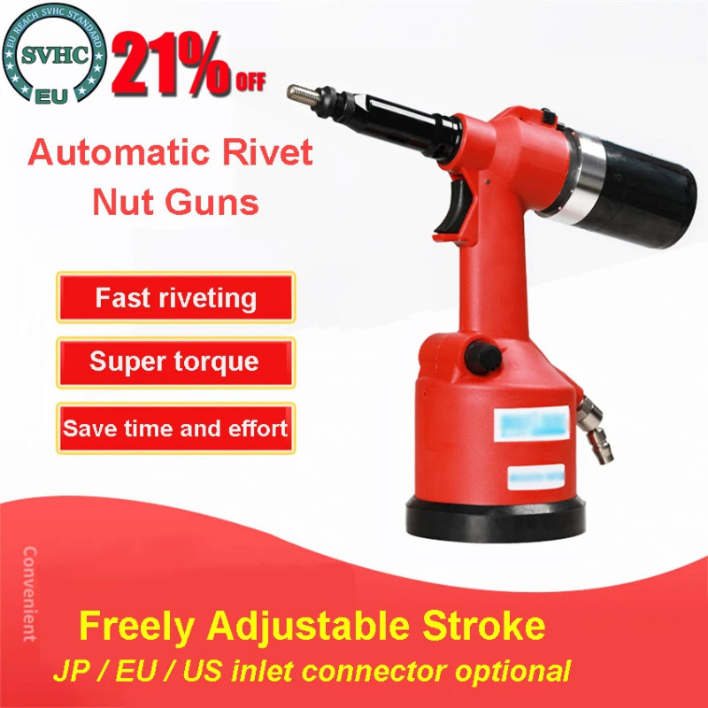 Metric M3-M12 Pneumatic Nut Riveter Pistol Riveter Gun Rivet Nut Gun Pneumatic Automatic Riveter To