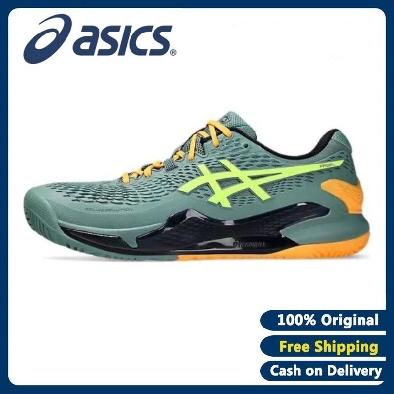 Original αsics GEL RESOLUTION 9 PADEL Running Tennis Shoes mesh breathable low cut men with box