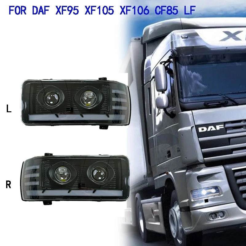 1PCS 24V LED Head Lamp With Lens Fit for DAF XF95 XF105 XF106 CF85 LF Truck 1743685 1743684 1699301