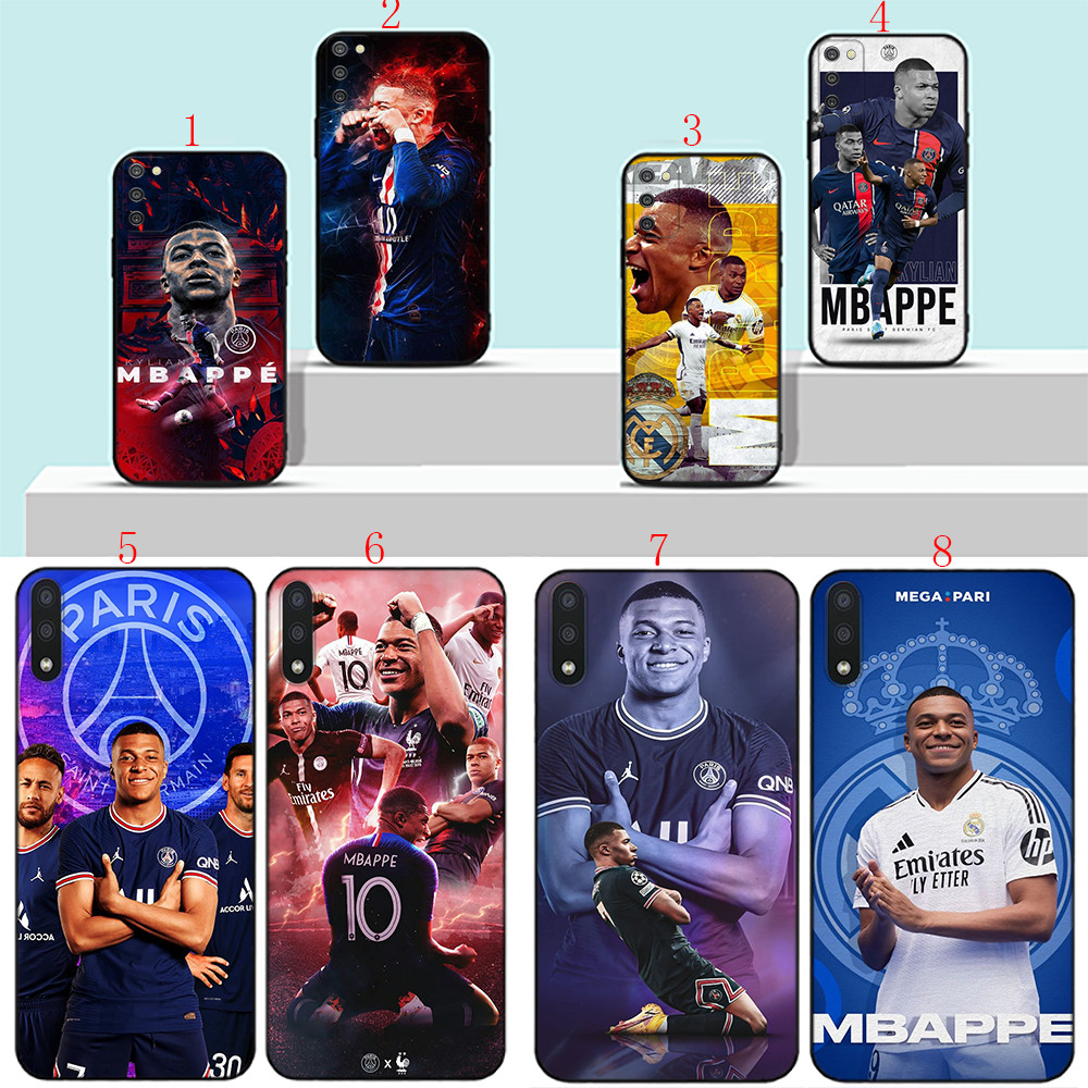 OPPO A3 A3S A5 A37 A40 A60 Neo 9 Reno 6 Pro 10 Pro Plus 8z N12 Kylian Mbappé เคสโทรศัพท์สีดํานุ่ม