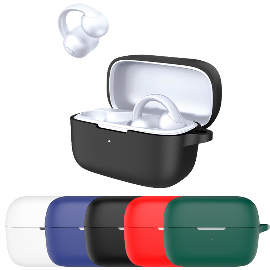 สําหรับ Anker Soundcore C50i หูฟังซิลิโคน TPU เคสป้องกันฝาครอบป้องกันการหล่นพร้อมอุปกรณ์เสริมหัวเข็มขัดป้องกันการสูญหาย