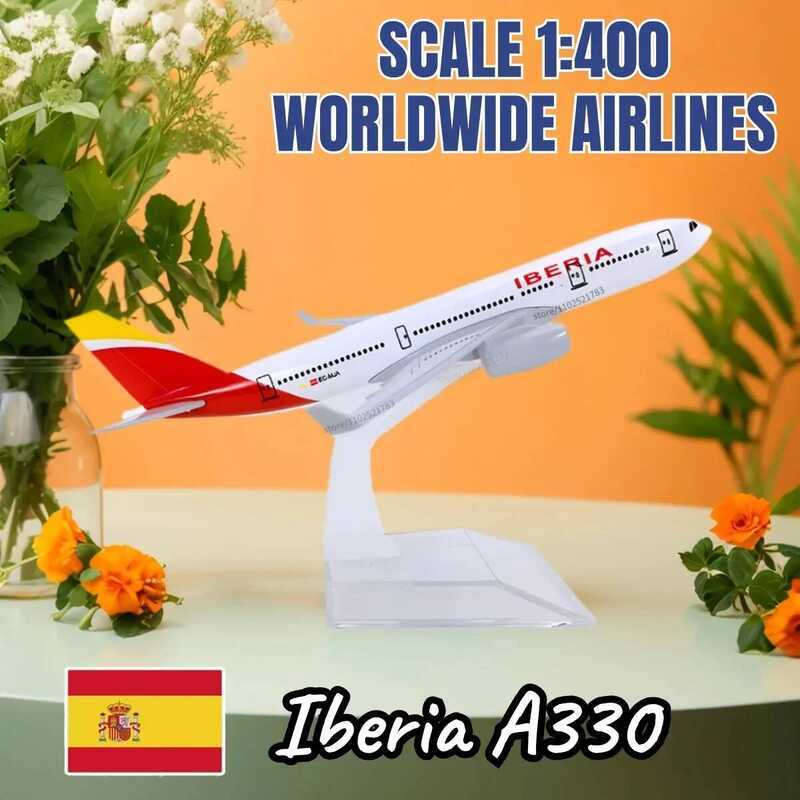 C 1:400 Iberia A330 Diecast Aircraft Replica Scale Boeing Airbus Plane Model Miniature Aviation Fig