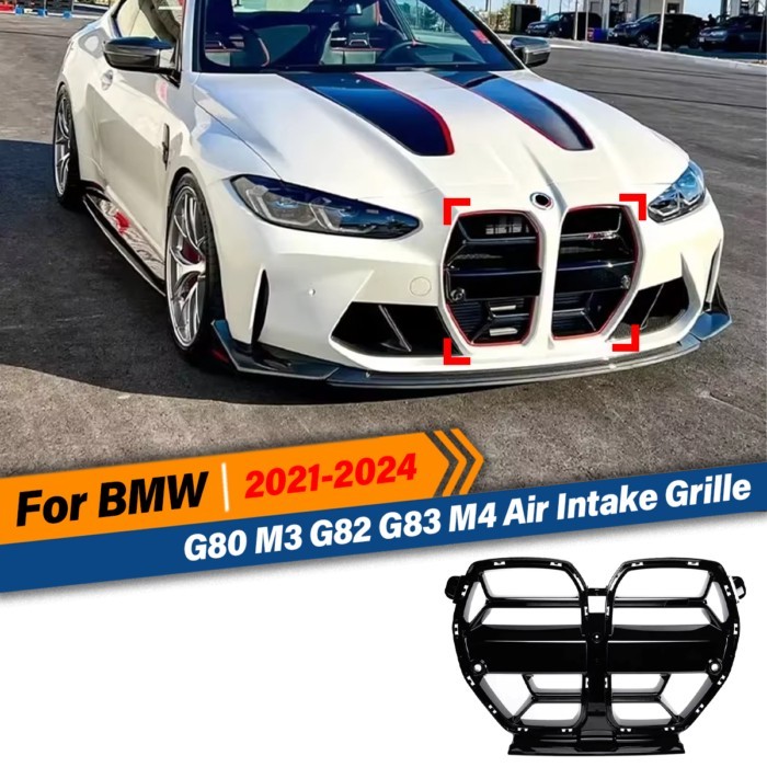 For BMW M3 G80 M4 G82 G83 2021 2022 2023 2024 Front Bumper Grills Racing CSL Style Radiator Air Int