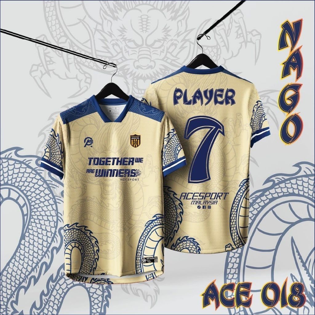 2024 การออกแบบใหม่เสื้อที่กําหนดเองชื่อ Bola Futsal เสื้อฟุตบอล Baju Lelaki