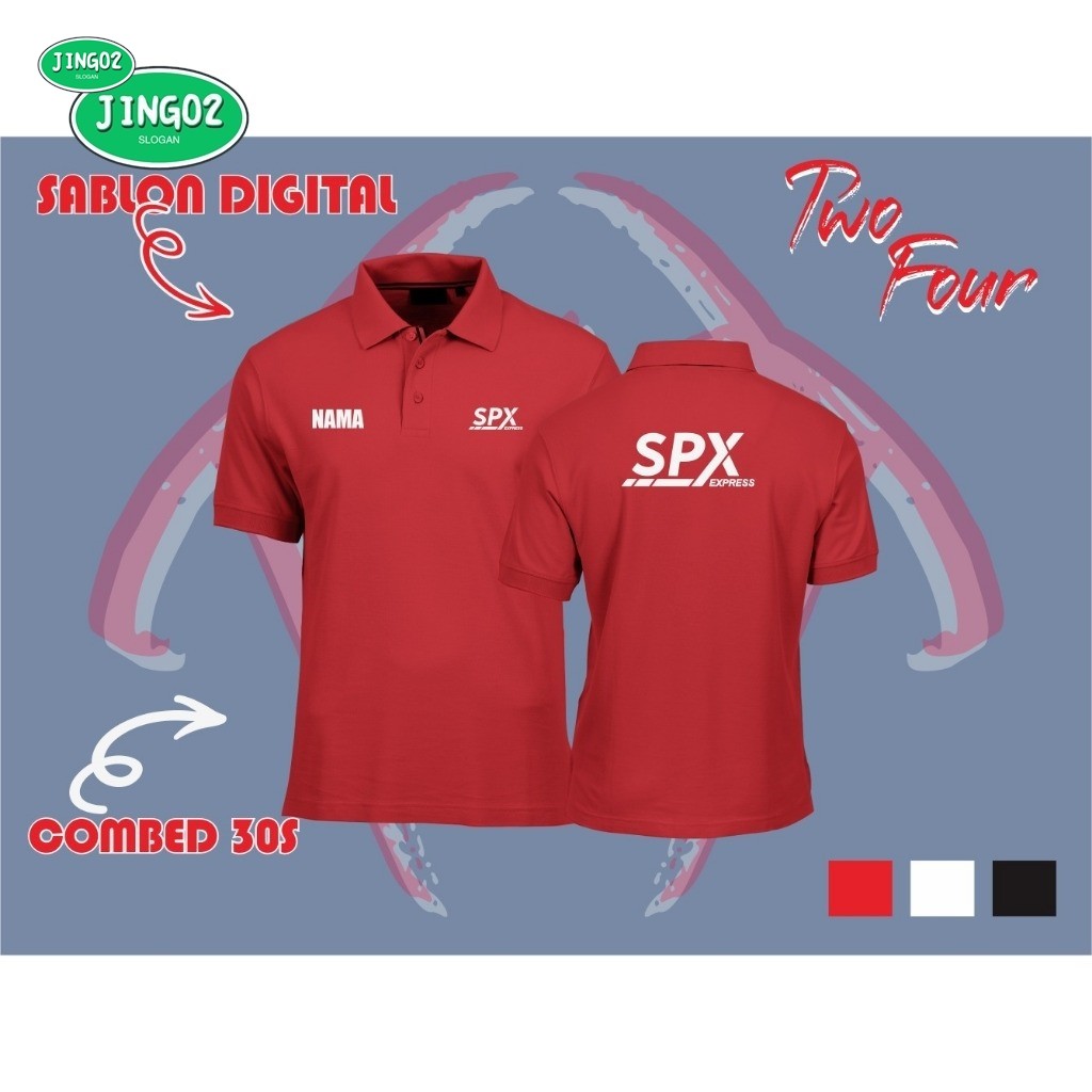 (JING02)jnt express เสื้อโปโล jnt express เสื้อ jnt express สามารถที่กําหนดเองชื่อ