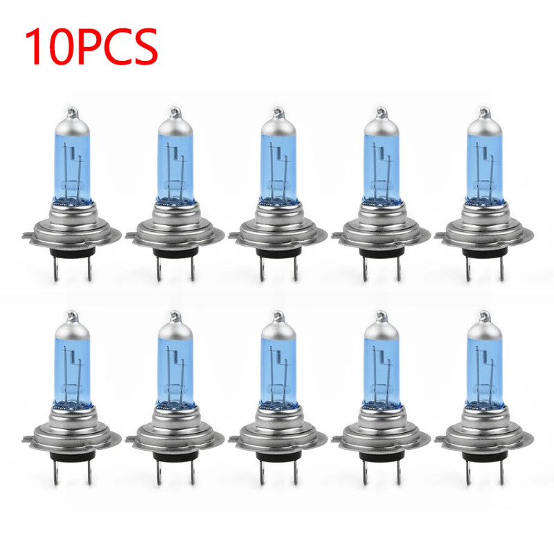 10pcs 6000k Super Bright White H7 Halogen Bulb 12V Car HeadLight Bulb H7 55w Halogen Lamp Car HeadL