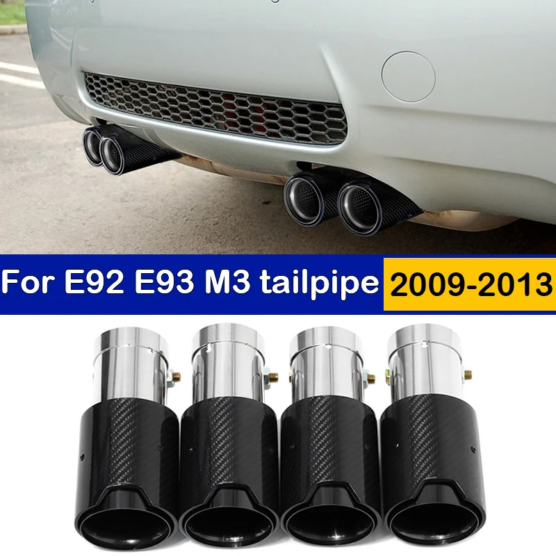 For 2009 to 2013 Mercedes-Benz E92 E93 M3 Muffler Tailpipe Upgrade M Performance Stainless Steel Ca