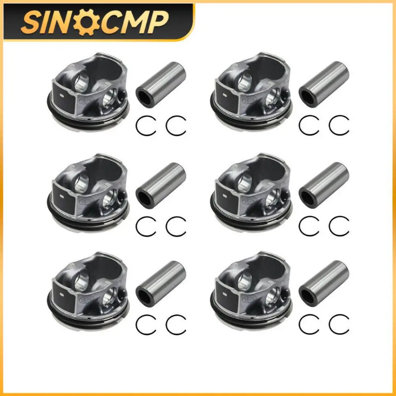 6 x Engine Piston Rings For Jaguar F-Pace XE Land Rover Discovery 3.0L 306PS Engine LR062617 Car Pr