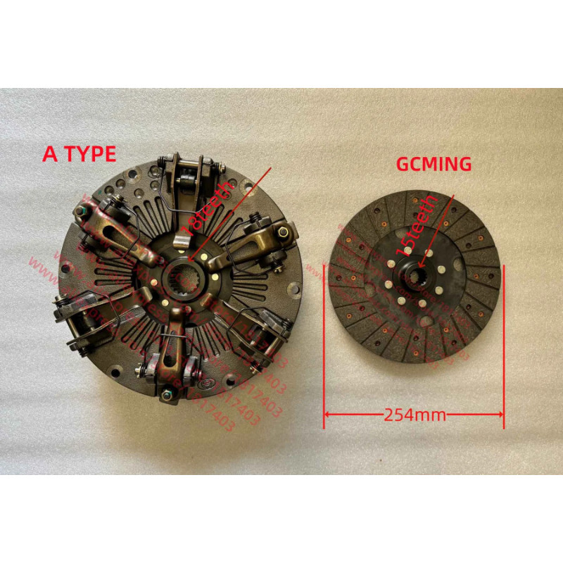 FOTON Lovol FT400.21B.011 10-inch dual stage Clutch + PTO Clutch Disc, FT500A.21B.011 / HH550.211 ,