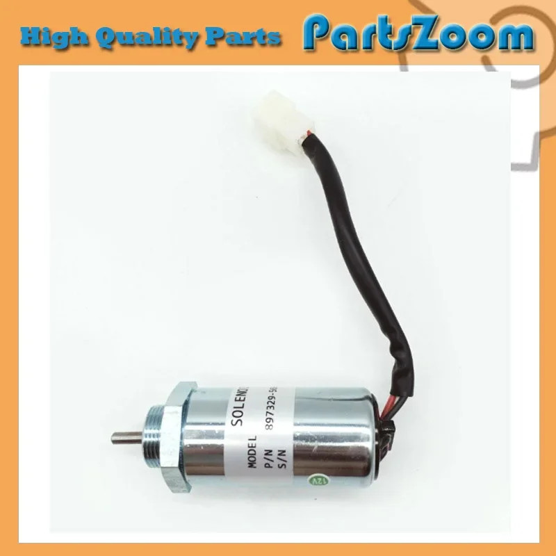 Solenoid MV1-81 12V for Isuzu Engine 3LD1 4LE1 3LD2 4LE2 for Hitachi Excavator EX35U EX27U EX50U