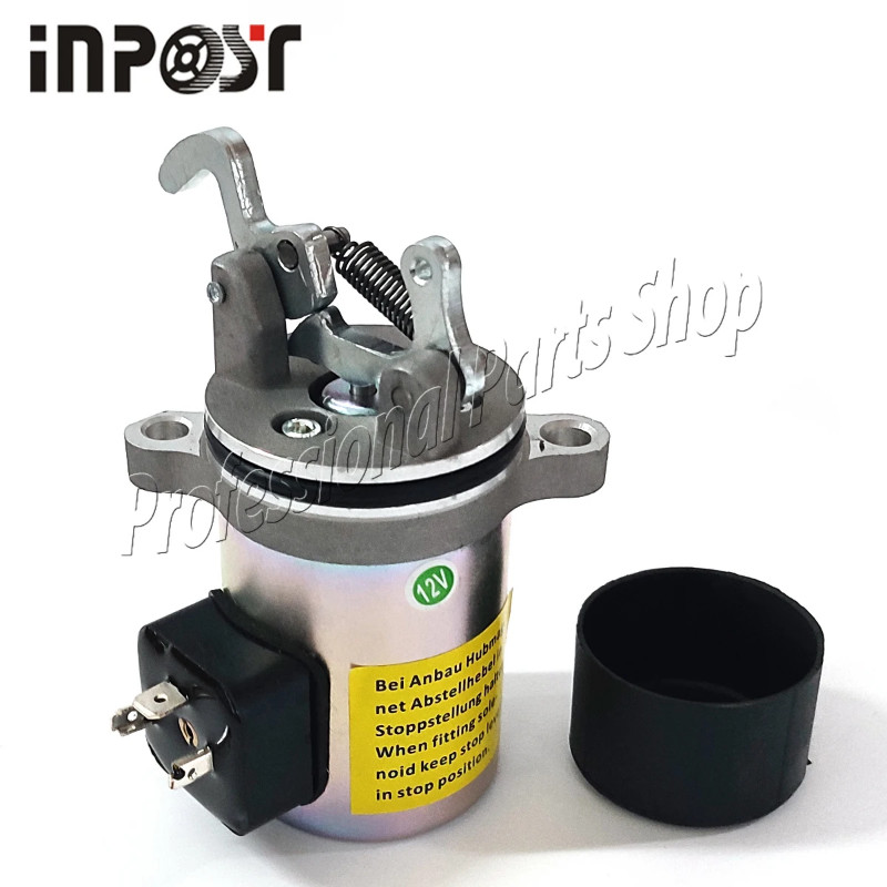 12V 0417-0534R Shut off solenoid For Deutz BF4M1011F Bobcat Skid Steer Loader 04170534R 0417 0534R