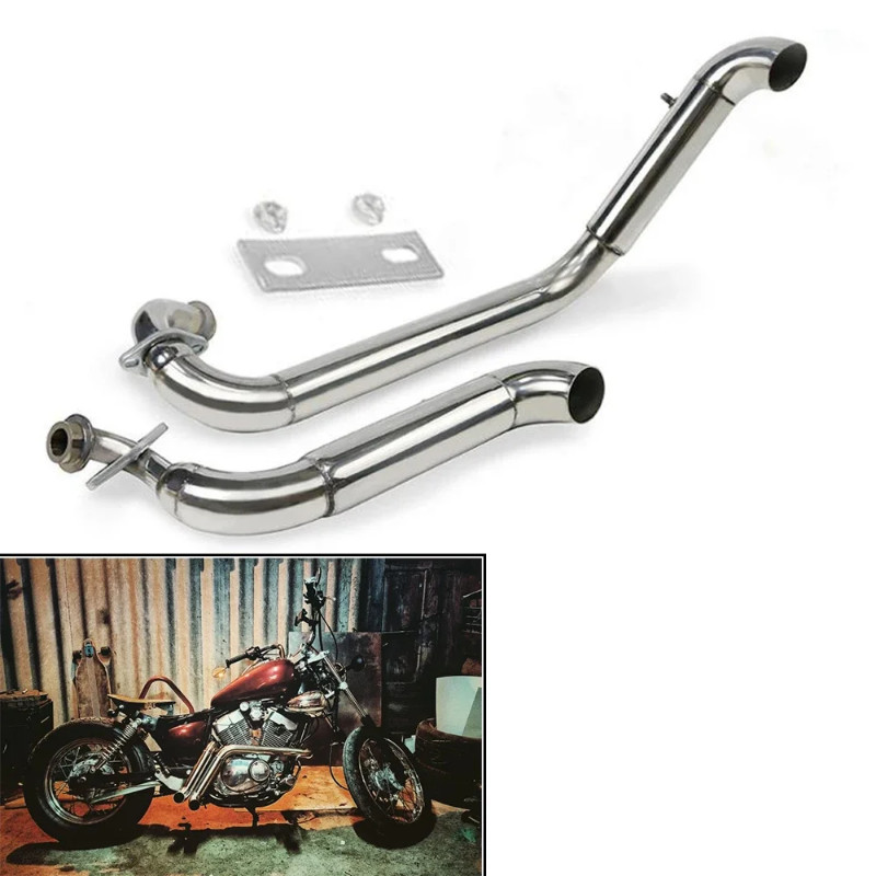 For Yamaha Virago 250 XV125 XV 125 XV250 XV 250 Motorcycle Exhaust Pipe Muffler Full Exhaust Drag P
