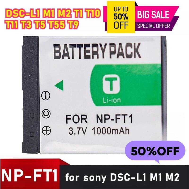 C 3.7V 1000Mah Np-Ft1 For Sony Dsc-L1 M1 M2 T1 T10 T11 T3 T5 T55 T Camera Battery
