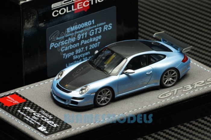 พร้อมส่ง Make Up 1/43 EM600RG1 Porsche 911 (997) GT3 RS skycyan RG Limited Edition