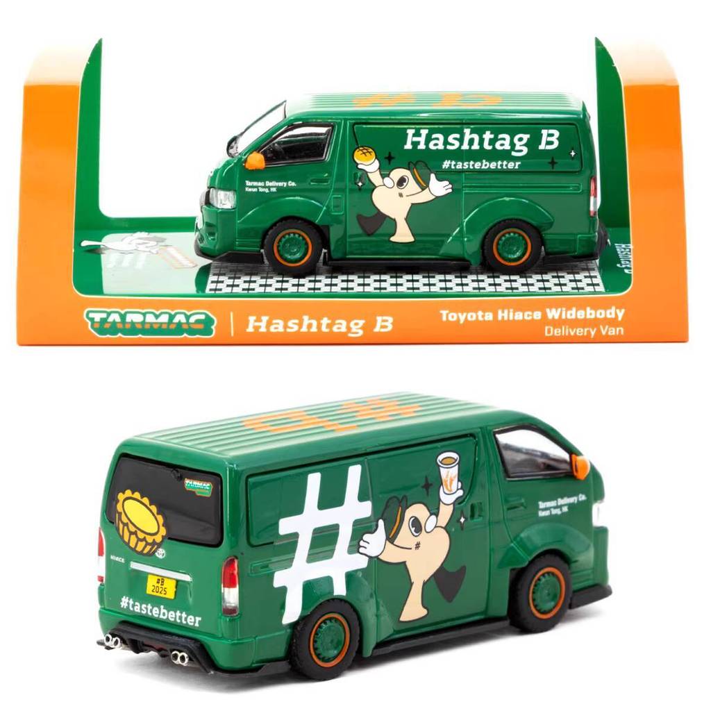 TW 1: 64 Hiace Widebody Hashtag B โมเดลรถอัลลอย