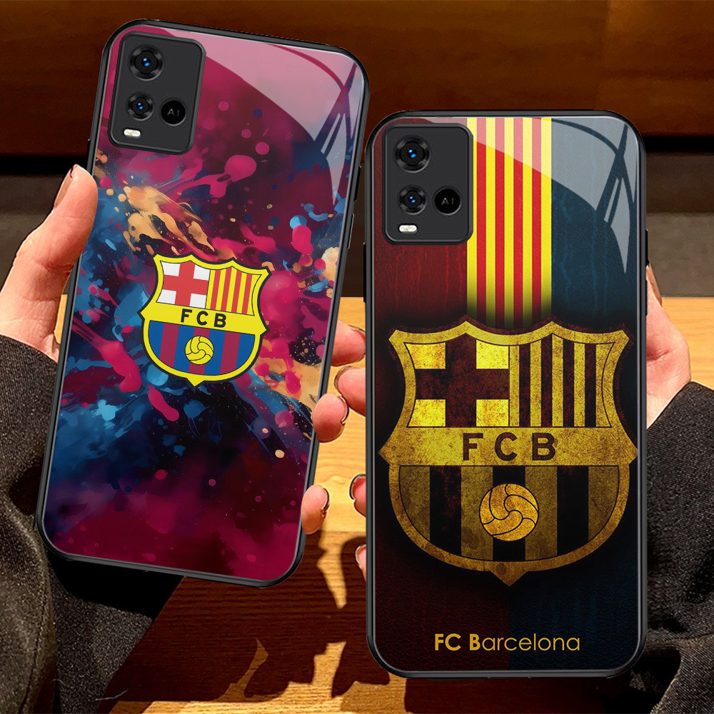 G-26 Barcelona HD Glass Casing สําหรับ VIVO Y33s Y21t V19 Y21s Y73 Y21 V30 Lite Y33t Pro 5G กรณี