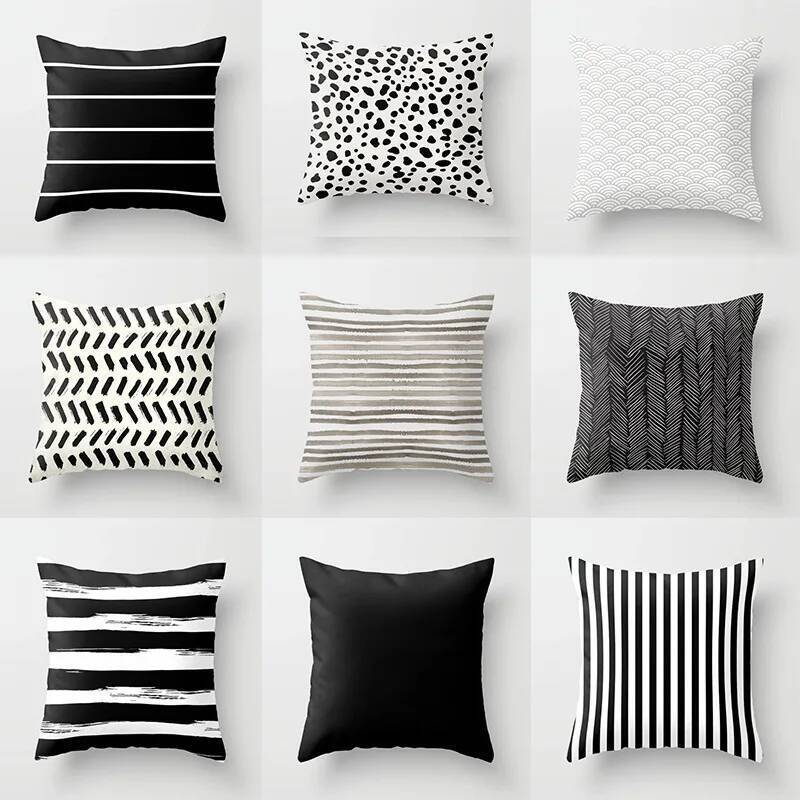 45X45CM Geometric Abstract Janet Office Cushion หมอนผ้าคลุมรถเอว