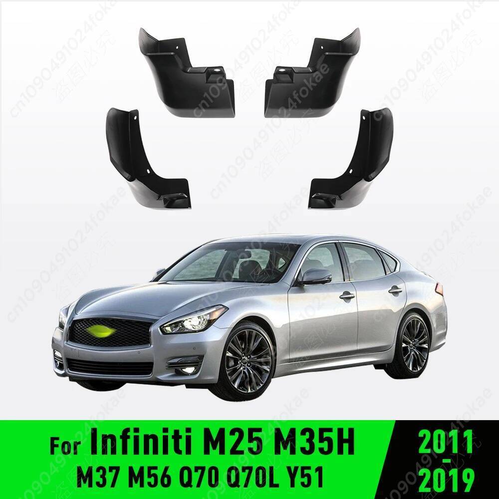 สําหรับ Infiniti M25 M35h M37 M56 Q70 Q70L Y51 2011-2019 2012 2013 2014 2015 Fender Mudguard Mud Fla