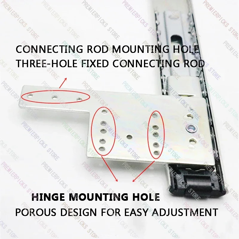 Flip Seven-Shaped Tv Slide Rail  Cabinet Door Up and Down Hidden Guide  Push-Pull  Top-Mounted Conc