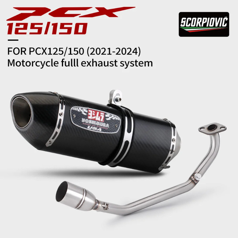 For PCX125 PCX150 PCX 125 PCX 150 2021 2022 2023 Muffler Exhaust Escape Motorcycle Front Link Pipe