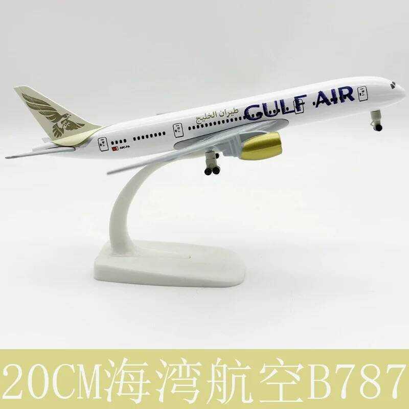C 787 Airplane Models Alloy Toy Gulf B787 Plane Model 20Cm B787 Diecastaircraft With Landing Gear C