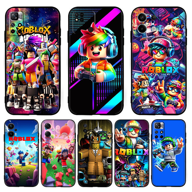 D + 8 การ์ตูนอะนิเมะ roblox สําหรับ Redmi K20 K40 K60 K70 Pro K50 Gaming A3 A3X TPU ซิลิโคนสีดําเข้า