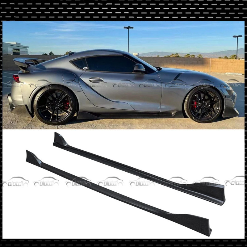 A90 MK5 Side Skirts Real Carbon Fiber For TOYOTA SUPRA GR A90 MK5 2019UP AIMGAIN Side Skirts Extens