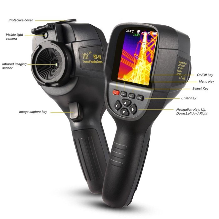 Hti 18 Plus Compact Infrared Thermal Camera Industrial Imager for Mobile Repair Handheld Thermal Ca