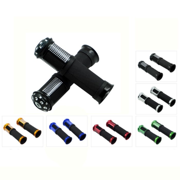 1 Pair 22mm 7/8" Handlebar Aluminum Rubber Hand Grips For ATV Quad 4 Wheeler Pit Dirt Motor Bike Ga