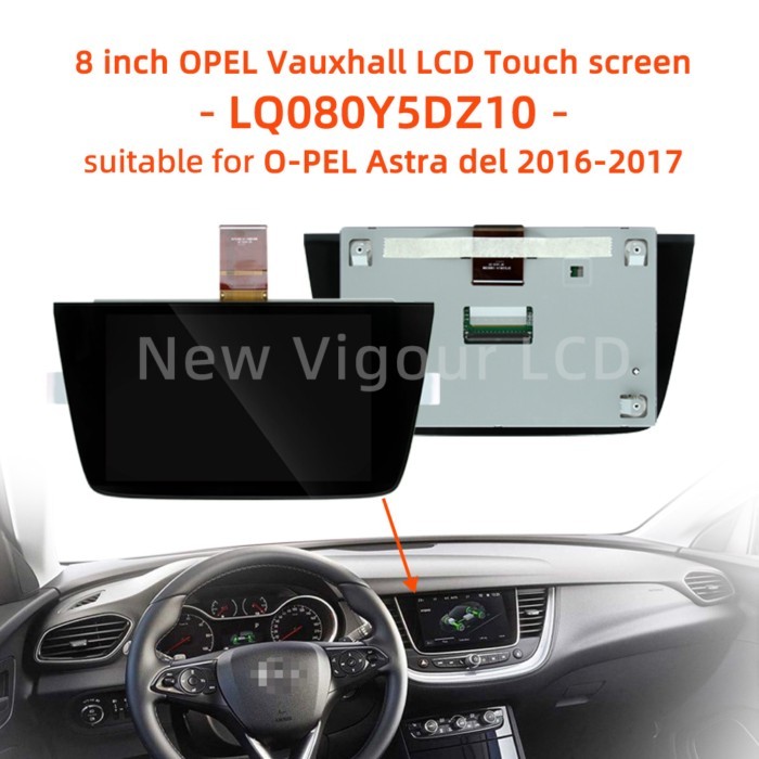 8-inch 2017 2016 O-PEL Astra k Replace Touch Screen With LCD Display LQ080Y5DZ10 For OPEL Vauxhall