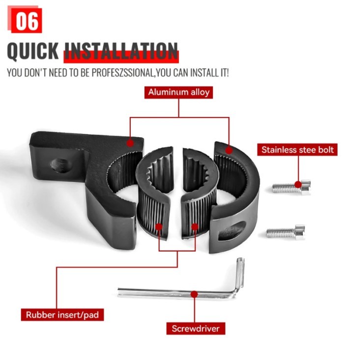 1/2/4pcs Motorbike Head Light Lamp Holder Support Adjustable Motorcycle Headlight Spotlight Mount B