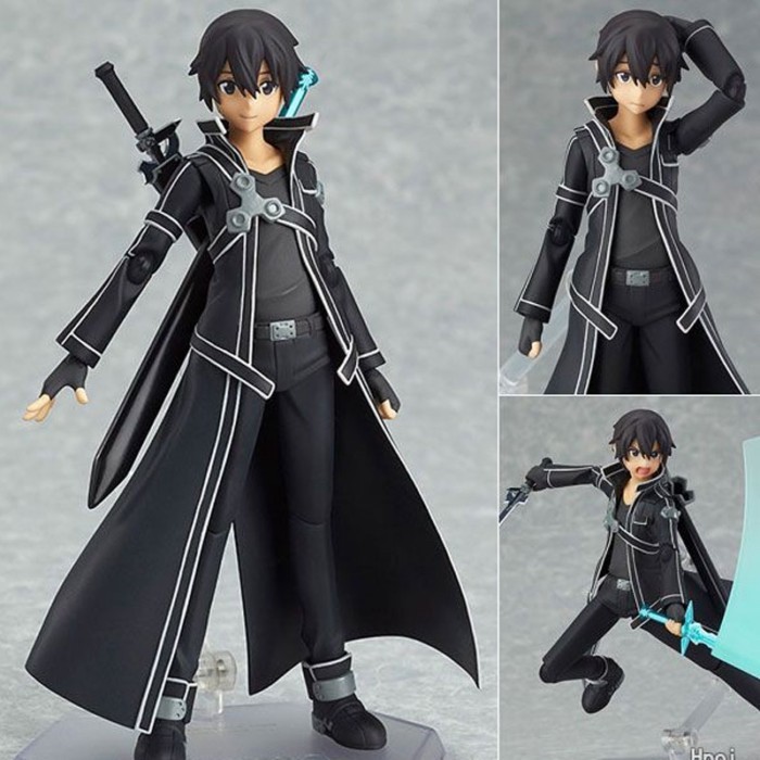 พร้อมสต็อกดาบ figma174 Art Online Kirito รูป sao ดาบคู่ Kiritani Kazuto รุ่นเคลื่อนย้ายได้พร้อมสต็อก