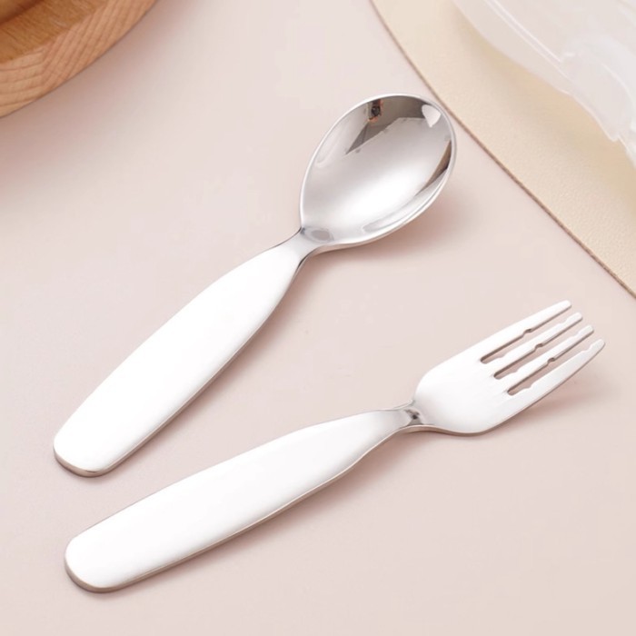 Cartoon 304 Cute Animal Pattern Children's Spoon And Fork Household Dessert Spoon Ice Cream Spoon F