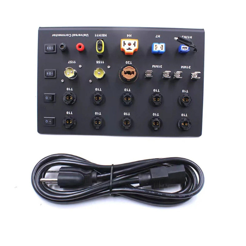 Auto Car Headlight Test Board HID Xenon LED Bulb T10 W5W Festoon C5W T20 7443 H1 H3 H7 H4 9005 Test