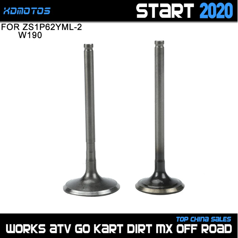 Motorcycle Intake Exhaust Valves Kit For 2V Zongshen 190cc Z190 W190 ZS1P62YML-2 Engine Dirt Pit Bi