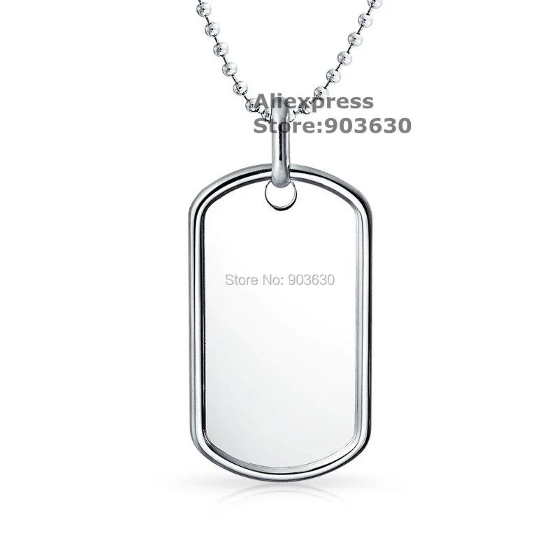 Free Shiping US Dog Tag 52characters Number Blood Type Religion Silver Classic Dog Tag Pendant