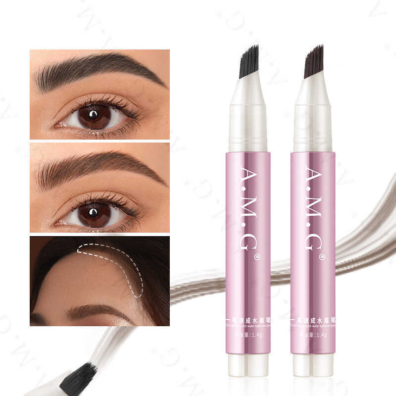 AMG Multi-Fleece ดินสอเขียนคิ้วกันน้ํา กันเหงื่อ Natural Smooth Wild Eyebrow ดินสอเขียนคิ้ว