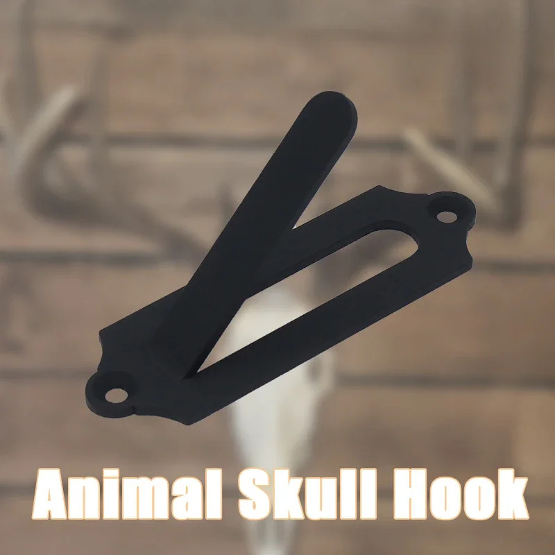 Deer Skull Metal Hook Elk Antlers Wall Hanging Hook Skull Wall Hook Deer Wall Hanger Indoors Wall-M