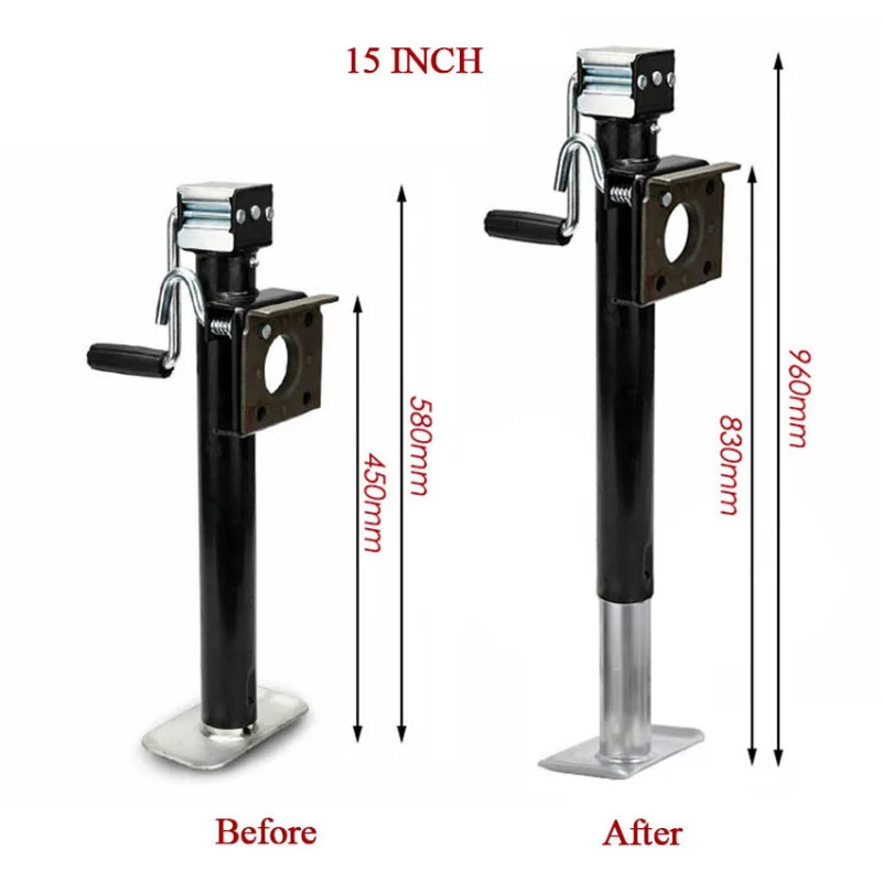 2000 Lbs 10/15 Inch Jack Bracket Mount Swivel Trailer Jack Stands Support Legs Corner Steady Camper