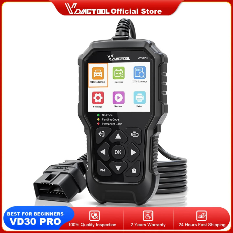 2025 VDIAGTOOL VD30Pro OBD2 Scanner Diagnostic Tools OBDII Code Reader Tool For Check Engine Light