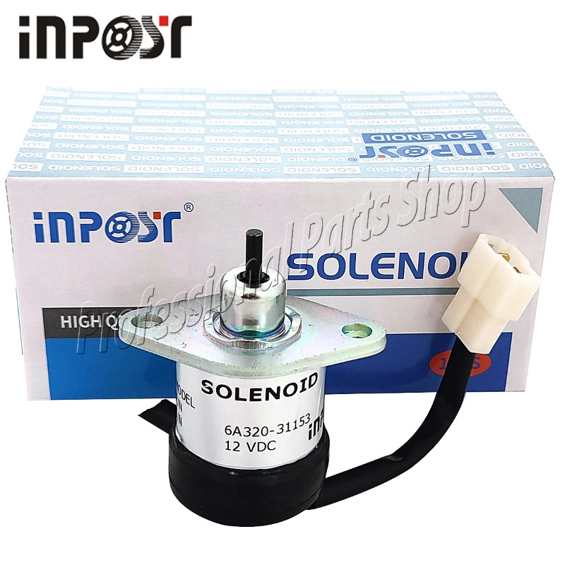 12V 6A320-31153 Stop Solenoid 6A320-31153 For Kubota Tractor F2680E F2690 F2690E F3080 F3680