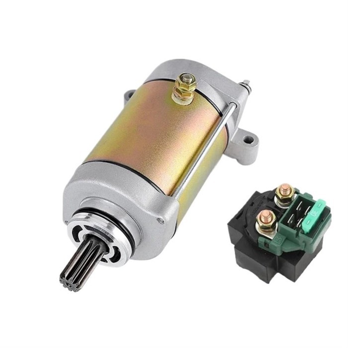 Starter Motor & Solenoid Relay Compatible with CF/moto CF500 CF188 CF/Moto 500cc 500 600 X5 X6 Z6 Z