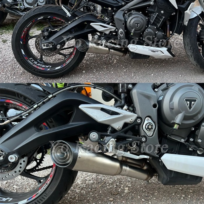 Slip On For TRIUMPH STREET TRIPLE 765 S R RS 765S 765R 765RS 2017 - 2023 Motorcycle Exhaust Escape