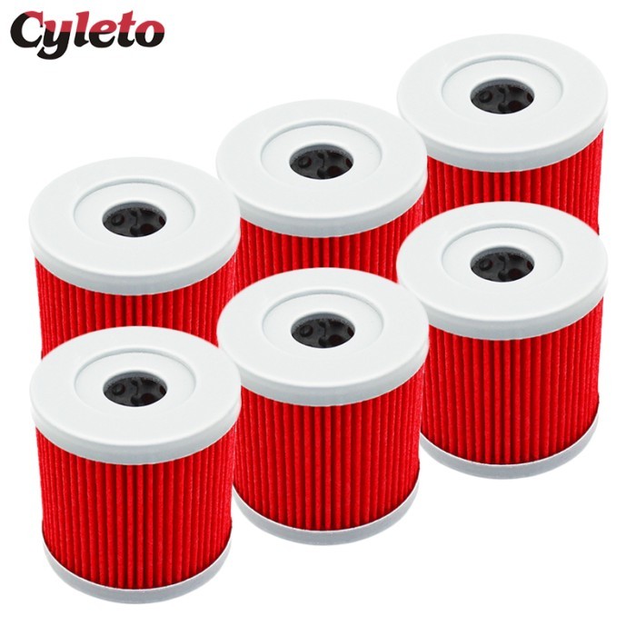 2/4/6 pcs Cyleto Motorcycle Parts Oil Filter For Arctic Cat DVX400 2004-2008 DVX 400 TS 2006 2007 f