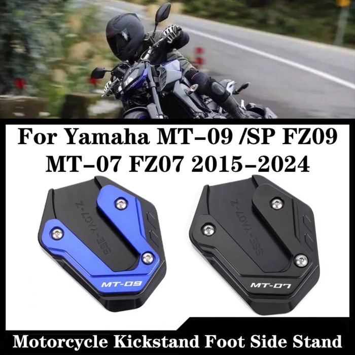 Motorcycle Side Stand Foot Kickstand enlarged plate accessories For Yamaha MT-09 MT-07 MT 09 07 MT0