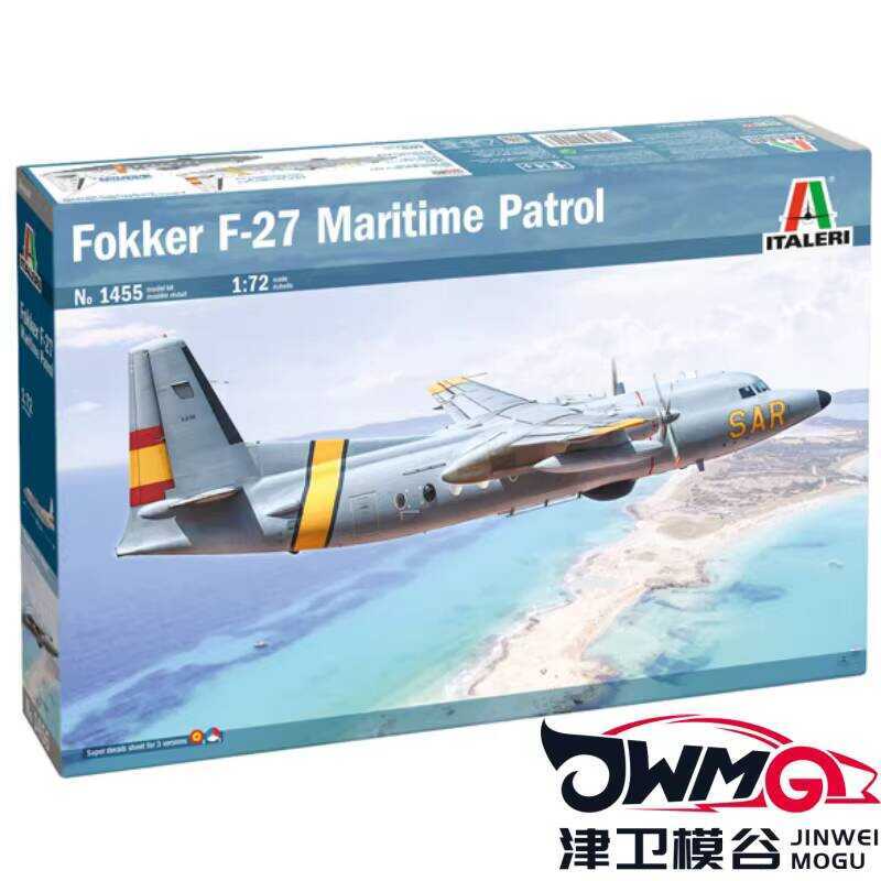 ITALERI 1455 1/72 เครื่องบินลาดตระเวนทางทะเล Fokker F-27